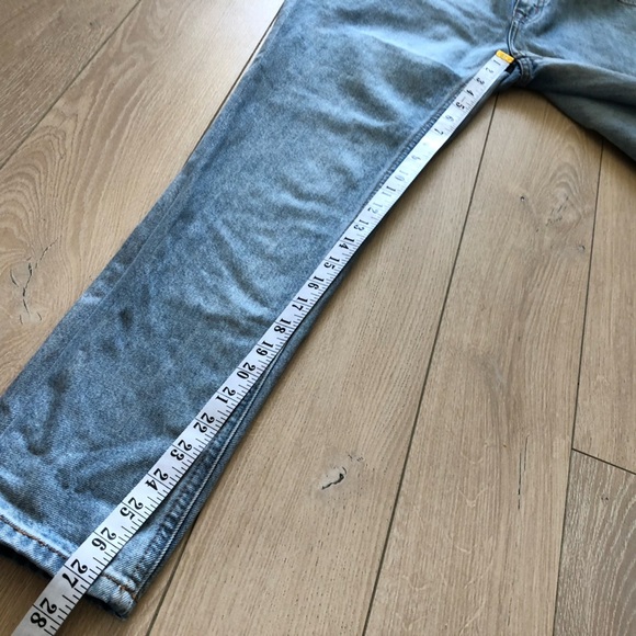 Frank and Oak High Rise Tapered Light Wash Jeans Size 27 - Picture 10 of 10